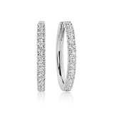 Ellera Grande Earrings - Sterling Silver, With White Zirconia