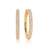 Ellera Grande Earrings - 18k Gold Plated, With White Zirconia