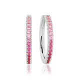 Ellera Grande Earrings - Sterling Silver, With Pink Zirconia