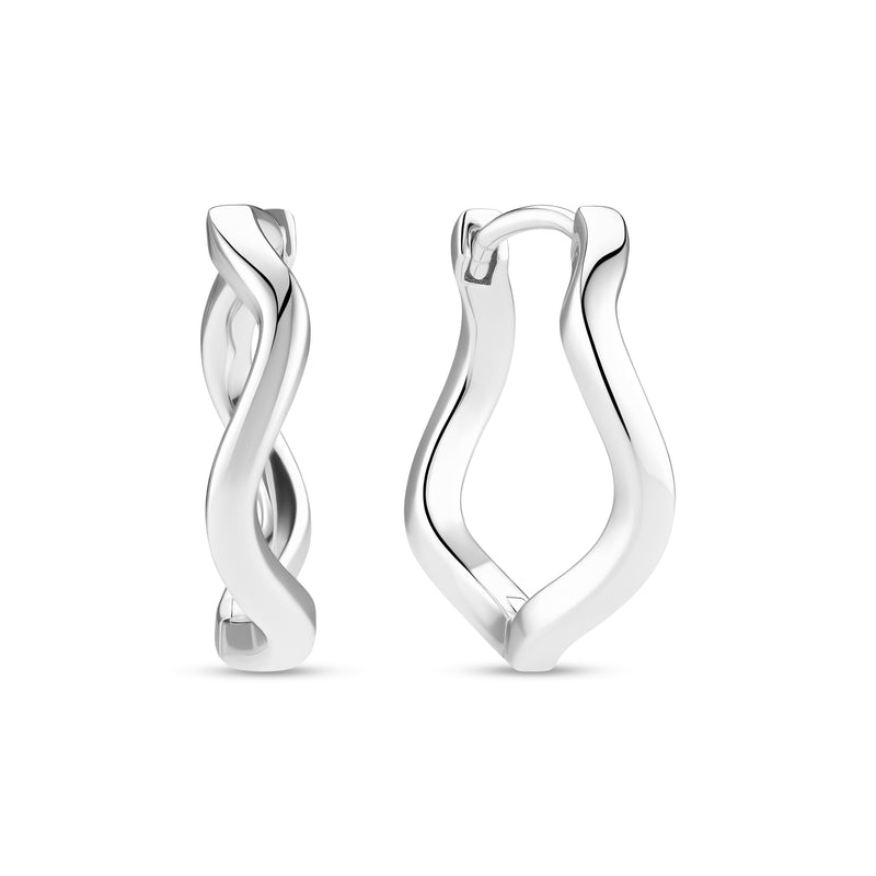 Ellera Waves Pianura Grande Earrings - Sterling Silver