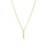 Ellera Ovale Piccolo Necklace - 18k Gold Plated, With White Zirconia