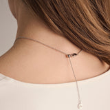 Ellera Quadrato Necklace - Sterling Silver, With White Zirconia