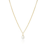 Padua Uno Necklace - 18K Gold Plated, With Freshwater Pearls