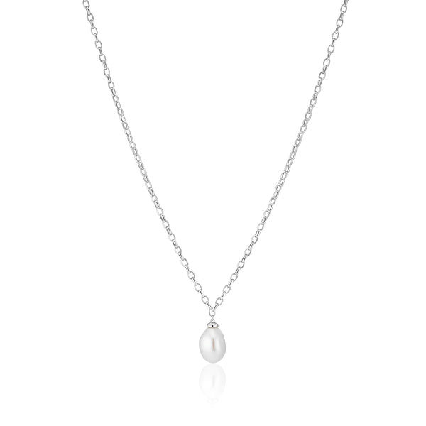 Padua Uno Necklace - Sterling Silver, With Freshwater Pearls