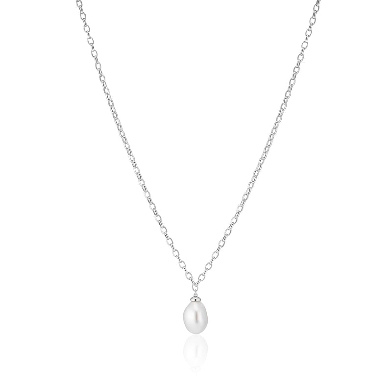 Padua Uno Necklace - Sterling Silver, With Freshwater Pearls