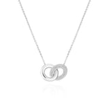 Carrara Due Piccolo Necklace - Sterling Silver With White Zirconia