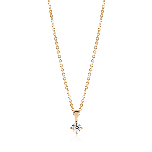 Princess Piccolo Pendant - 18 Karat Gold Plated, with White Zirconia