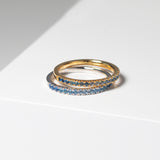 Ellera Ring - 18k Gold Plated, With Gradient Blue Zirconia