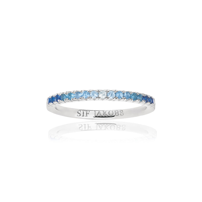 Ellera Ring - Sterling Silver, With Gradient Blue Zirconia