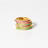 Ellera Ring - 18k Gold Plated, With Gradient Pink Zirconia