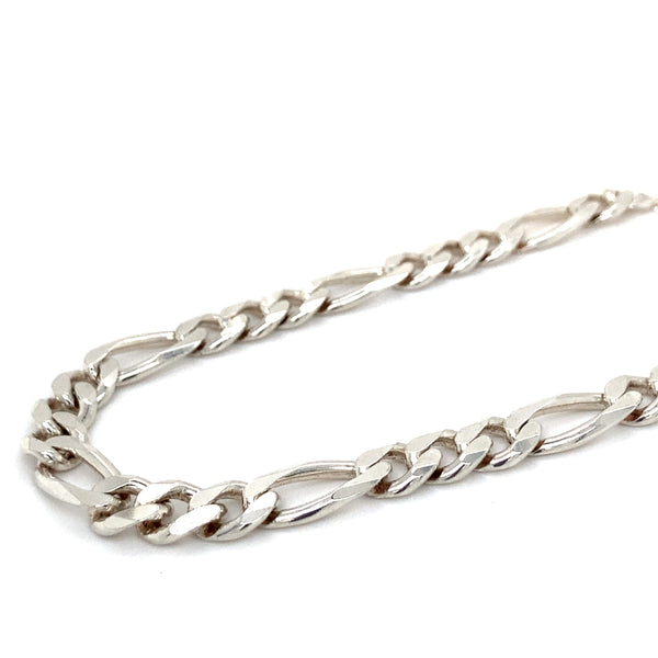 Silver 3 x 1 Figaro Link Chain