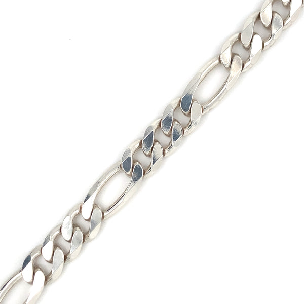 Silver 3 x 1 Figaro Link Chain