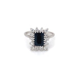 Sapphire & Diamond Cluster Ring