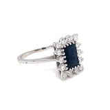 Sapphire & Diamond Cluster Ring