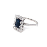 Sapphire & Diamond Cluster Ring