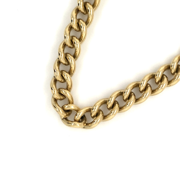 9ct Gold Solid Curb Link Bracelet