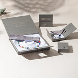 Bracelet Statement Cube Facets silver-blue