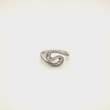 White Gold Swirling Diamond Ring