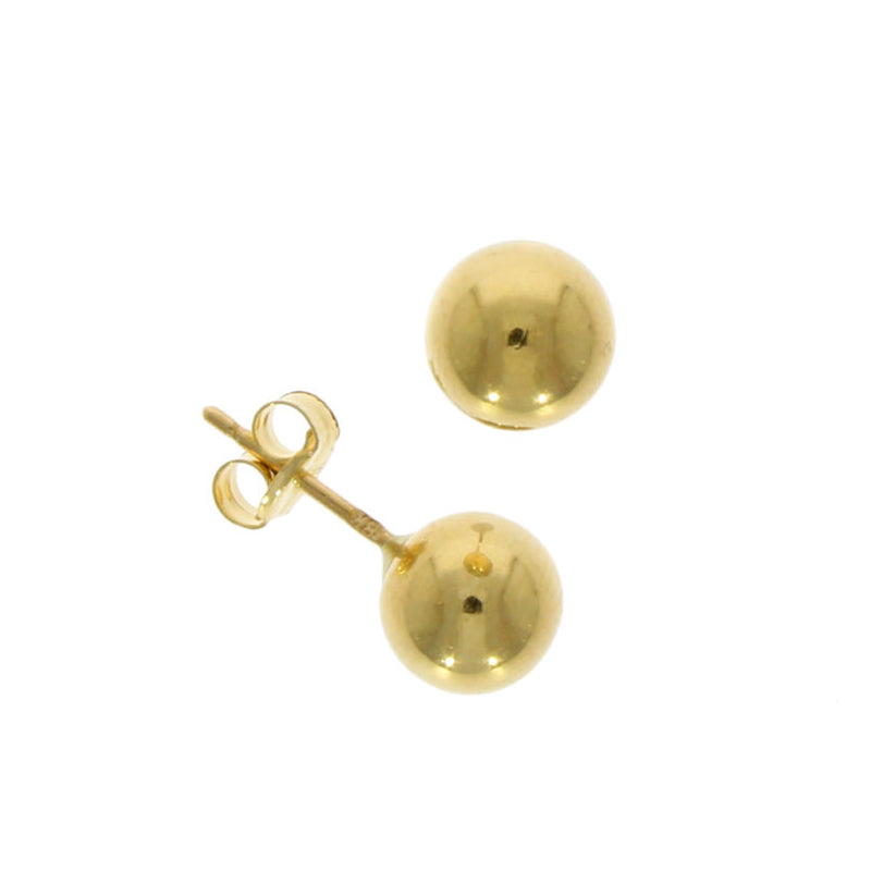 18ct Yellow Gold 7mm Studs