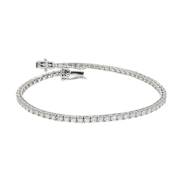 White Gold Diamond Line Bracelet