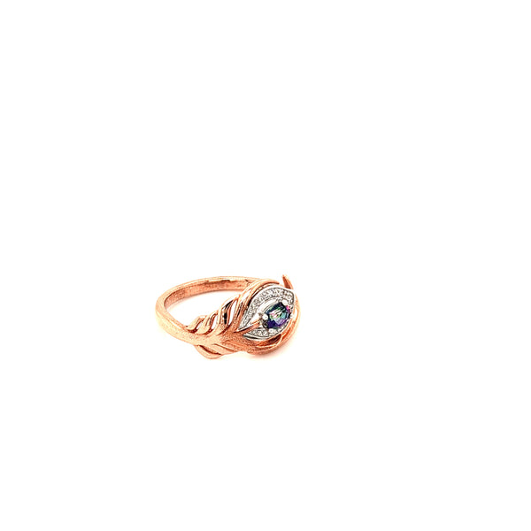 Rose Gold Peacock Ring