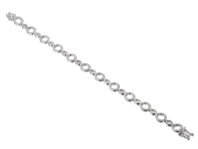 Silver CZ Circles Bracelet
