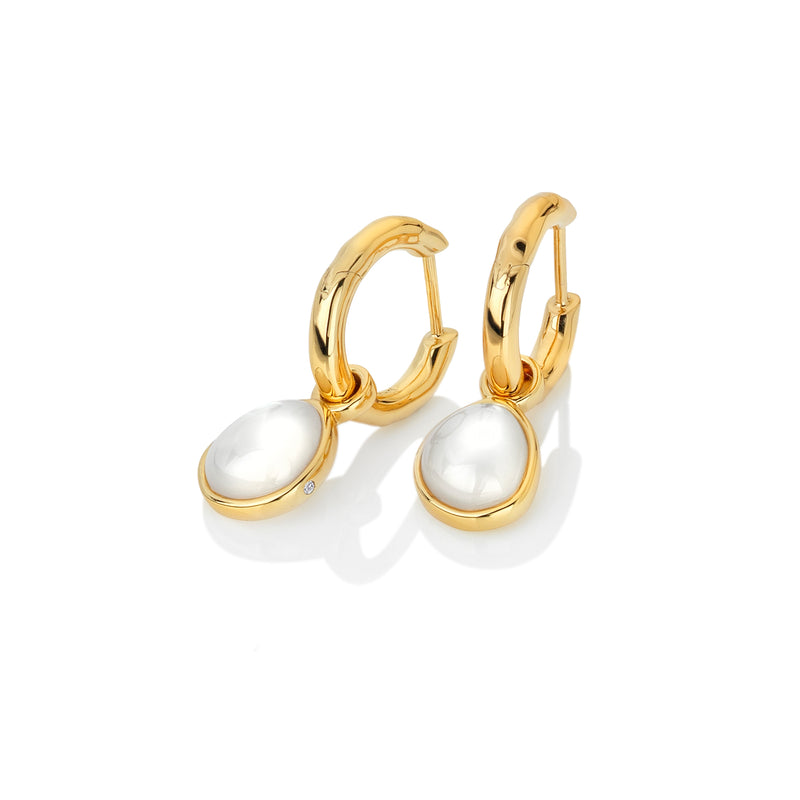 Hot Diamonds X Golden Edit - Calm Mother Of Pearl Earrings